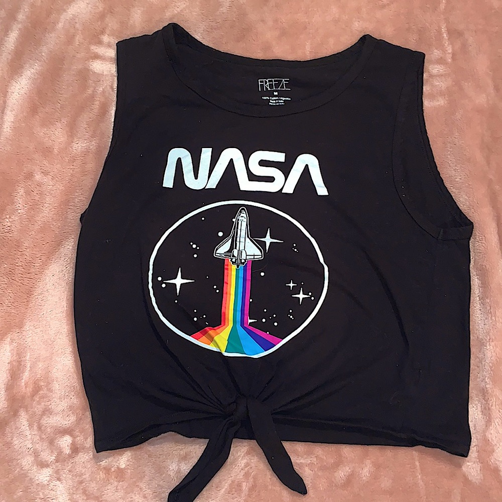 NASA black tank top